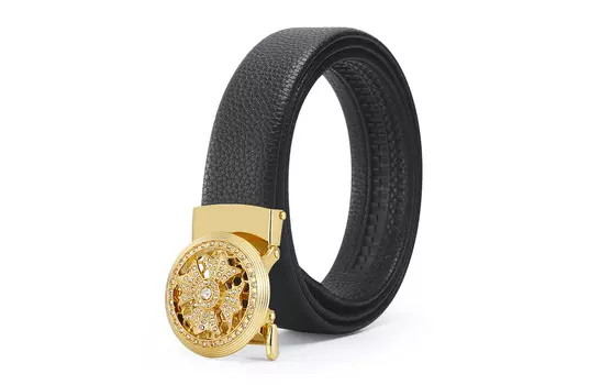 Мужской кожаный ремень ALIEN BANG, Серебряная подарочная коробка Звездное небо