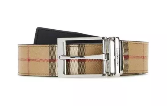 Мужской кожаный ремень Burberry, Beige