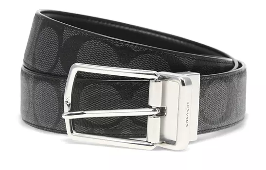 Мужской кожаный ремень COACH, Black