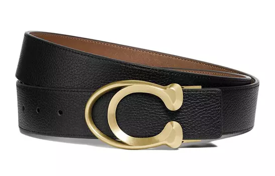 Мужской кожаный ремень COACH, Black