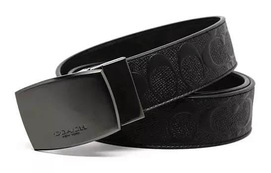 Мужской кожаный ремень COACH, Black