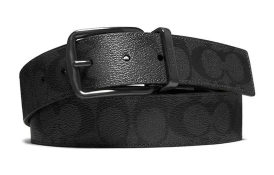 Мужской кожаный ремень COACH, Black