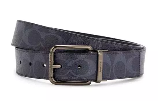 Мужской кожаный ремень COACH, Blue