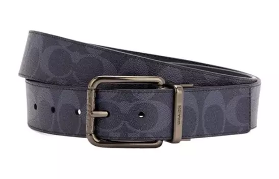 Мужской кожаный ремень COACH, Blue