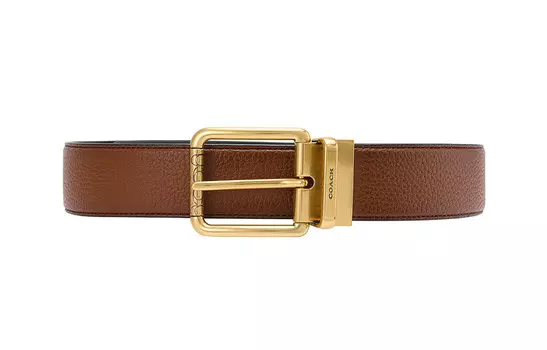 Мужской кожаный ремень COACH, Blue Gift Box