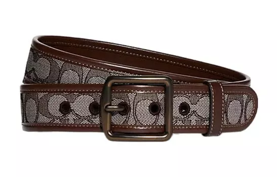 Мужской кожаный ремень COACH, Brown