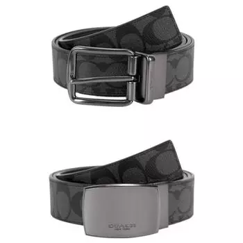 Мужской кожаный ремень COACH, Gray