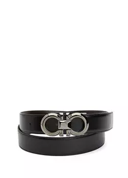 Мужской кожаный ремень Ferragamo, черный