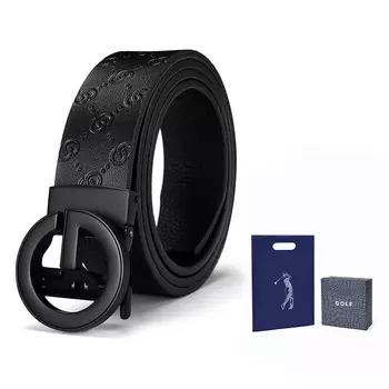 Мужской кожаный ремень GOLF, Черное золото