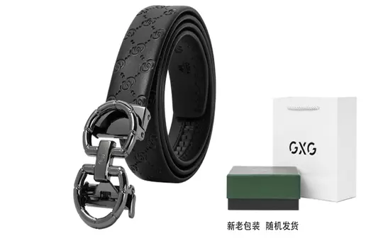 Мужской кожаный ремень GXG, Черный