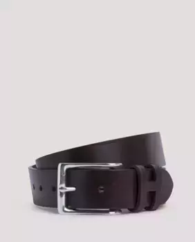 Мужской кожаный ремень Hackett с петлей с монограммой, коричневый