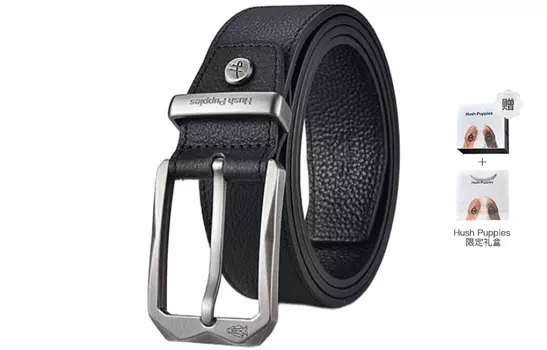 Мужской кожаный ремень Hush Puppies, Черный