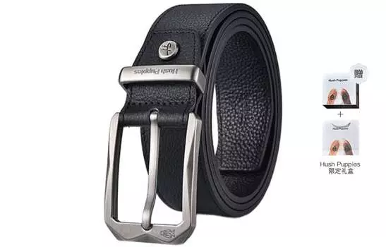 Мужской кожаный ремень Hush Puppies, Темно коричневый