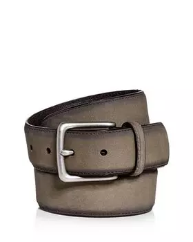 Мужской кожаный ремень из нубука ALLSAINTS, цвет Gray