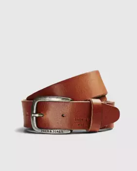 Мужской кожаный ремень Jack & Jones, коричневый