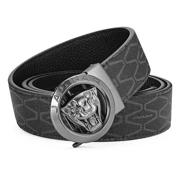 Мужской кожаный ремень JAGUAR, Подарочная коробка из черного высококачественного дерева