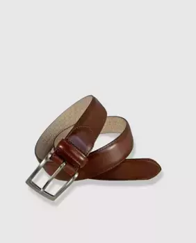 Мужской кожаный ремень коричневого цвета Leyva, коричневый