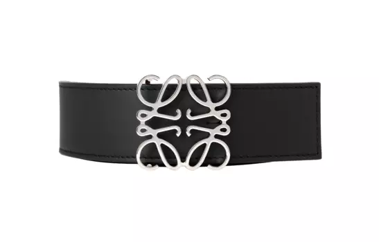 Мужской кожаный ремень Loewe, черный/коричневый