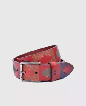 Мужской кожаный ремень Miguel Bellido, красный