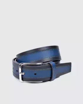 Мужской кожаный ремень Olimpo, синий