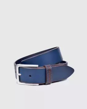 Мужской кожаный ремень Olimpo, синий