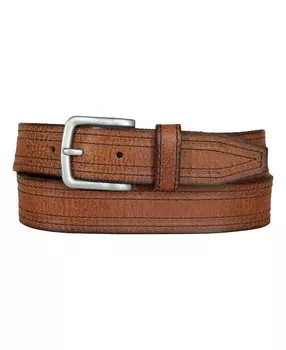 Мужской кожаный ремень под старину с более темной строчкой Lucky Brand