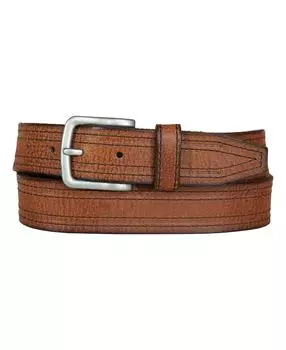 Мужской кожаный ремень под старину с темной строчкой Lucky Brand