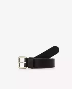 Мужской кожаный ремень с металлической пряжкой Scalpers, черный