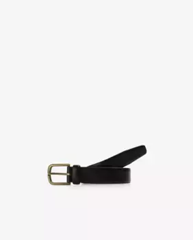 Мужской кожаный ремень с металлической пряжкой Scalpers, черный