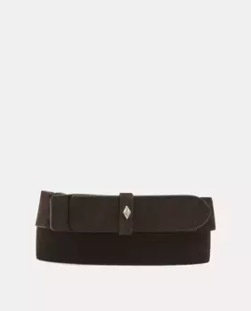 Мужской кожаный ремень с пряжками Lottusse, темно-коричневый