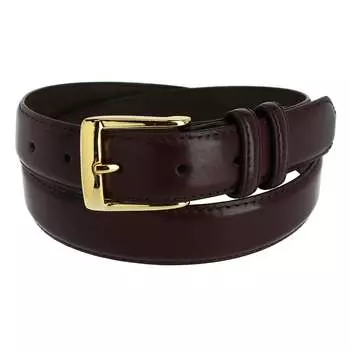 Мужской кожаный ремень с золотой пряжкой CTM