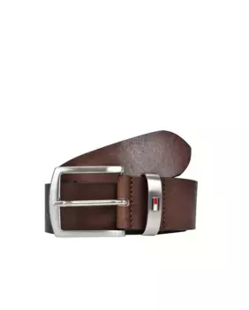 Мужской кожаный ремень светло-коричневого цвета Tommy Hilfiger