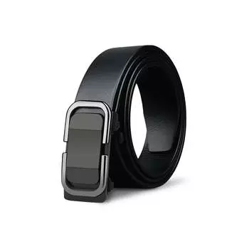 Мужской кожаный ремень Viney, Черный-9447