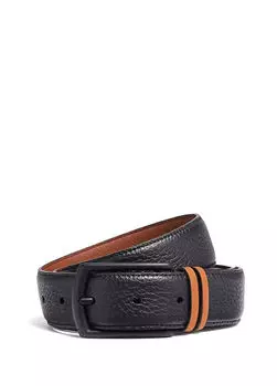 Мужской кожаный ремень Zegna, черный