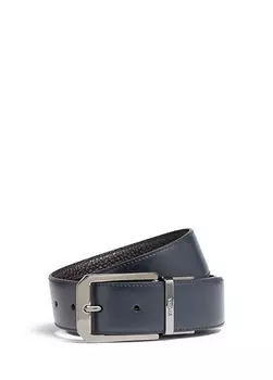 Мужской кожаный ремень Zegna, синий