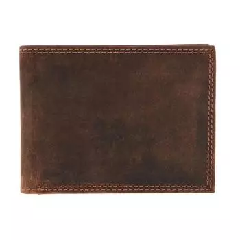 Мужской кожаный RFID-кошелек двойного сложения CTM, синий