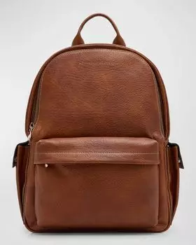 Мужской кожаный рюкзак Brunello Cucinelli, цвет C6608 Copper