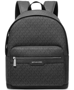 Мужской кожаный рюкзак Explorer с логотипом Michael Kors, черный
