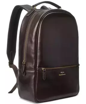 Мужской кожаный рюкзак Polo Ralph Lauren, коричневый
