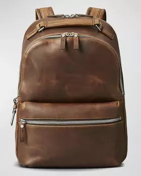 Мужской кожаный рюкзак Runwell Shinola, цвет Medium Brown