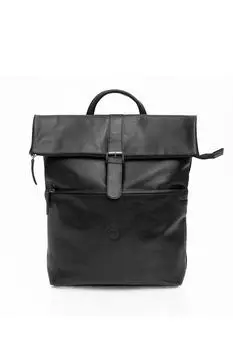 Мужской кожаный рюкзак с откидной крышкой 'Orion' PRIMEHIDE, черный