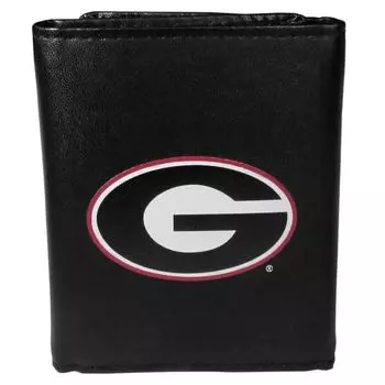 Мужской кожаный тройной кошелек Georgia Bulldogs