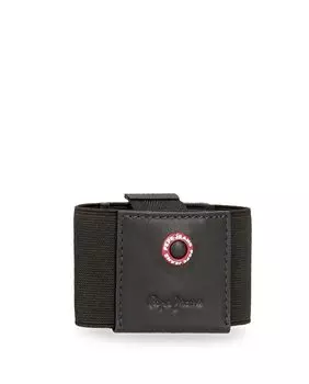 Мужской кожаный визитница Badge темно-синего цвета Pepe Jeans, темно-синий