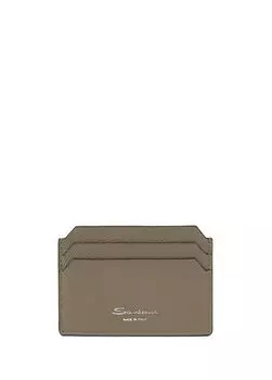 Мужской кожаный визитница Santoni, серый