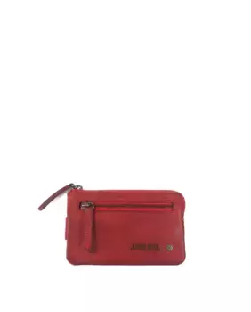 Мужской красный кожаный кошелек Stamp, красный