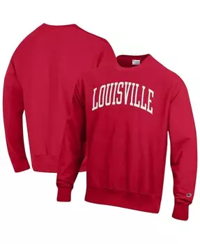 Мужской красный пуловер Louisville Cardinals Arch обратного плетения свитшот Champion