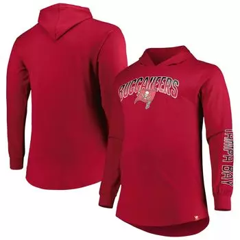 Мужской красный пуловер с капюшоном Tampa Bay Buccaneers Big & Tall Front Runner Fanatics