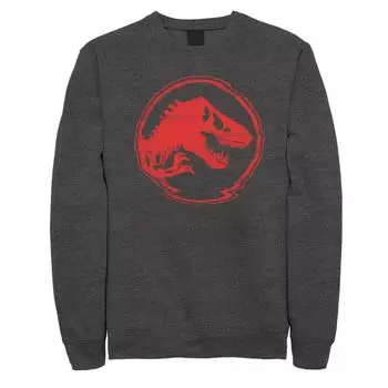 Мужской красный свитшот с логотипом Jurassic World Glitch Coin Licensed Character