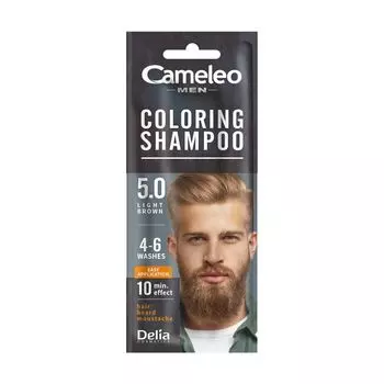 Мужской красящий шампунь для мужских волос Cameleo, 15 мл (5.0)