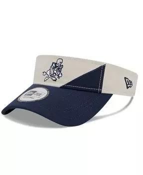Мужской кремовый, темно-синий регулируемый козырек Sideline Historic Dallas Cowboys 2023 New Era